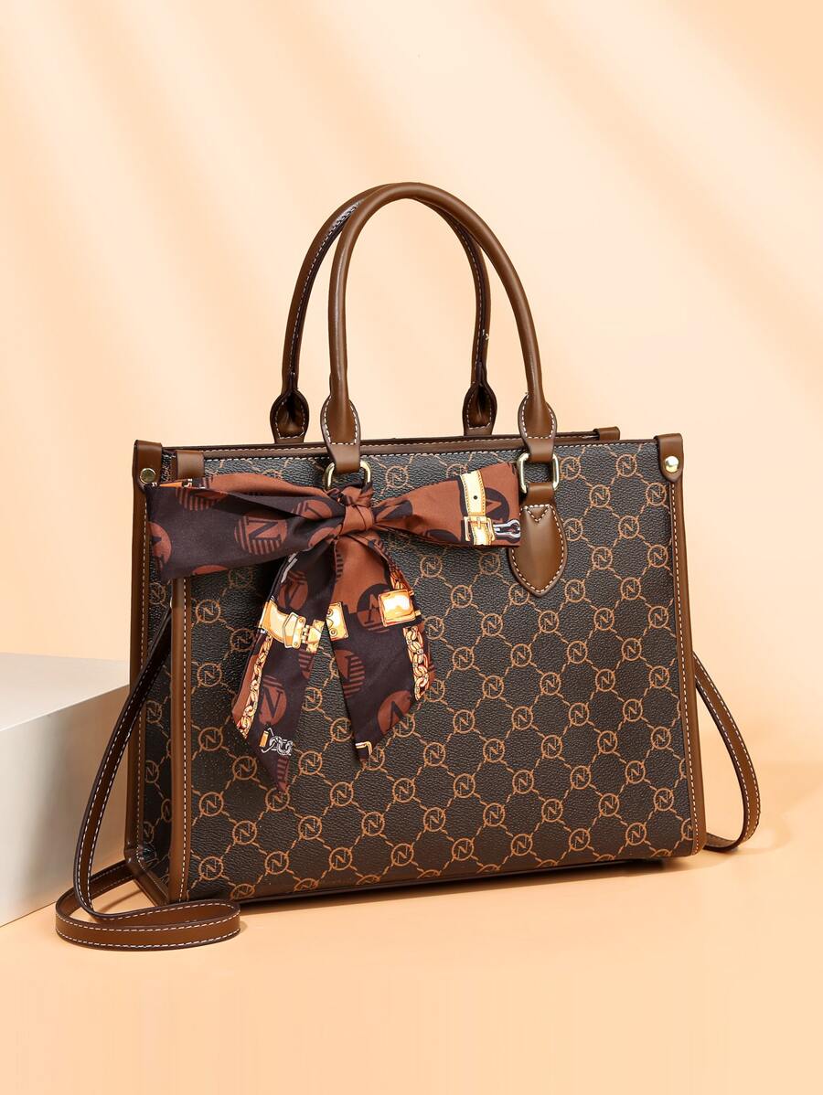 Large Capacity Patterned Tote Bag, Suitable For Women's Daily Use - Multicolor - View 1