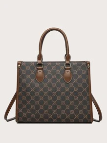 Large Capacity Patterned Tote Bag, Suitable For Women's Daily Use - Multicolor - View 4