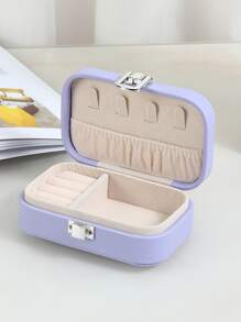 1入組素色顏色首飾收納盒 - 紫色 - 查看 4