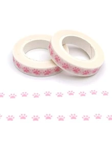 1 cuộn băng Washi in hình chân - Nhiều màu - Xem 2