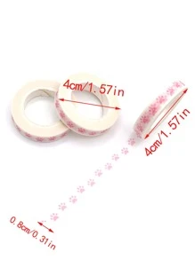 1 cuộn băng Washi in hình chân - Nhiều màu - Xem 3