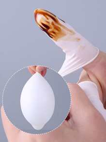 100pcs Disposable Non-slip Finger Cover, Fingertips Protector, Fingertips Glove For Household - Beige - View 3