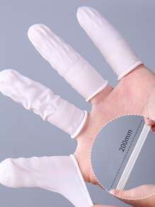 100pcs Disposable Non-slip Finger Cover, Fingertips Protector, Fingertips Glove For Household - Beige - View 5