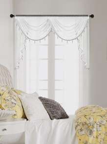 1 hạt trang trí tua rua trang trí cửa sổ đường diềm - trắng - Xem 3