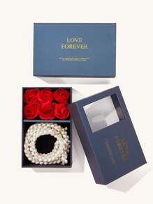 Vòng cổ và vòng tay bạc đính hạt ngọc trai giả - trắng - Xem 9