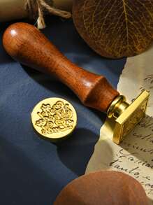 1 bộ Đầu đóng dấu sáp hoa văn hỗn hợp có tay cầm - Nhiều màu - Xem 6