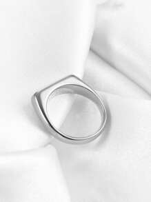 幾何設計戒指 - 銀色 - 查看 2