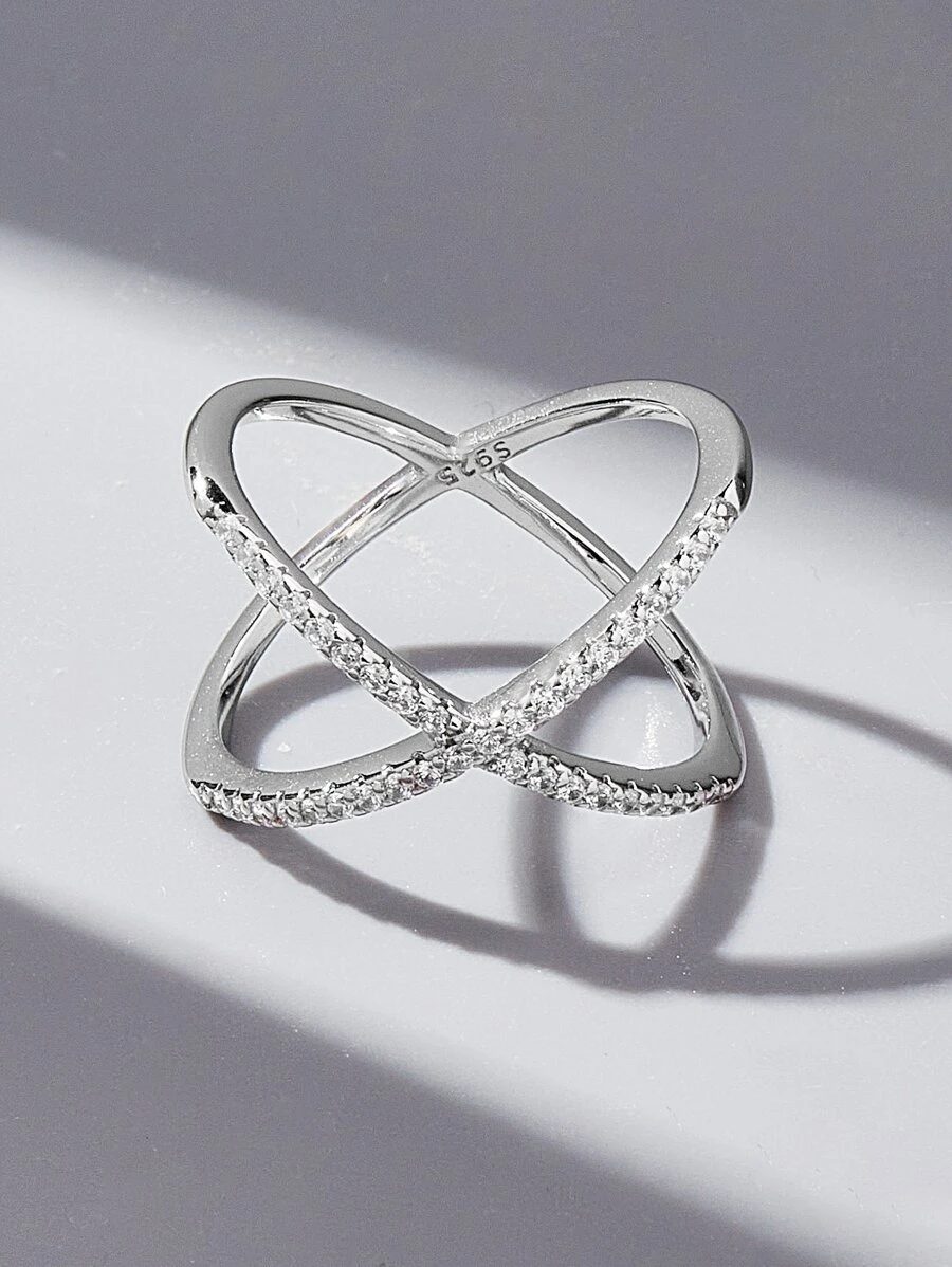 Đá Cubic Zirconia Trang Trí Ban Nhạc Cưới Cho Nữ Cưới Cô Dâu Trang Sức Mỹ - Bạc - Xem 1