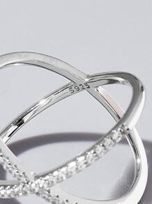 Đá Cubic Zirconia Trang Trí Ban Nhạc Cưới Cho Nữ Cưới Cô Dâu Trang Sức Mỹ - Bạc - Xem 2