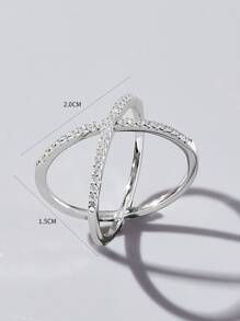 Đá Cubic Zirconia Trang Trí Ban Nhạc Cưới Cho Nữ Cưới Cô Dâu Trang Sức Mỹ - Bạc - Xem 4