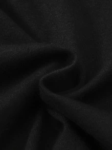 SHEIN Young Girl Bow Front Ruffle Trim Tee & Star Mesh Overlay Skirt - Multicolor - View 6