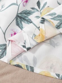 小女童印花彼得潘領泡泡袖洋裝