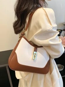 Two Tone Hobo Bag - Multicolor - View 1