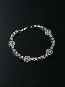 適合女士男士水鑽裝飾扣環手鏈嘻哈鏈條