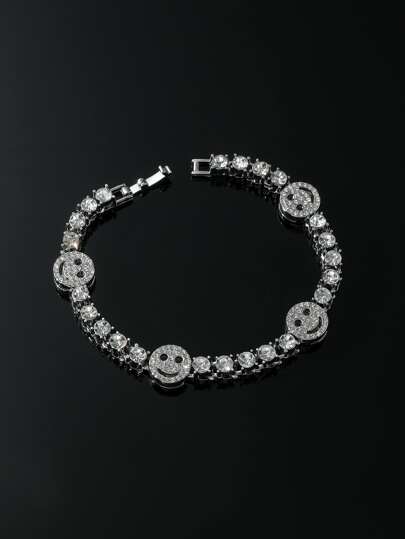 適合女士男士水鑽裝飾扣環手鏈嘻哈鏈條