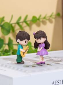 2pcs Figure Design Decoration Craft Best Gifts Birthday Graduation - Multicolor - View 5