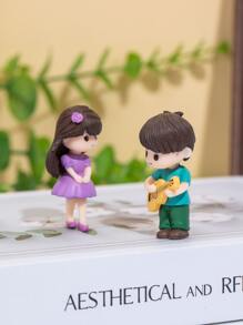 2pcs Figure Design Decoration Craft Best Gifts Birthday Graduation - Multicolor - View 6