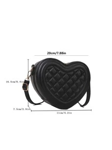 Túi Crossbody Nữ Kẻ sọc Có thể điều chỉnh được Sẵn sàng - màu đen - Xem 5