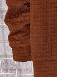 Manfinity Men Letter Graphic Colourblock Hoodie - Rust Brown - View 4