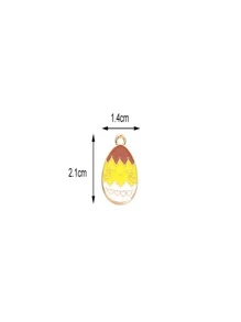 10 cái Mặt dây chuyền trứng Phục sinh DIY - Nhiều màu - Xem 4