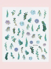 2 miếng dán móng tay hoa - Nhiều màu - Xem 6