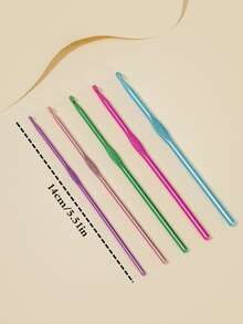 1入組隨機色勾織針