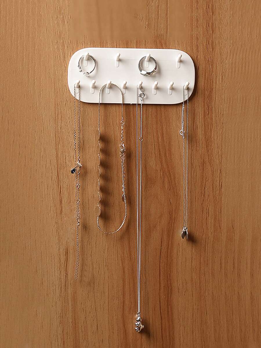 1 pieza Estante de almacenamiento de joya montado en la pared - Blanco - Ver 1