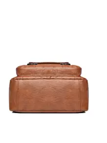 2025 女士柔软面料单肩包，时尚优雅大容量多功能手提包，妈妈包 - 棕色 - 查看 4