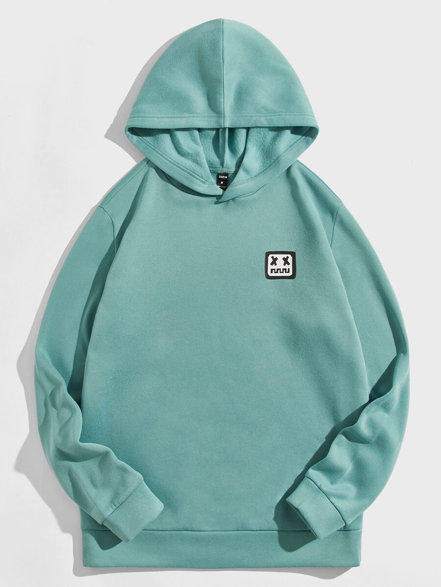 Manfinity VCAY Men Cartoon Face Print Hoodie - Green - View 1