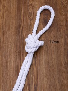 1roll Solid DIY Rope - White - View 3