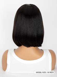 Ren phía trước hai tông màu tóc giả sợi tổng hợp ngắn thẳng - Nhiều màu - Xem 2