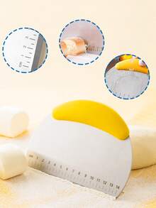 1pc Stainless Steel Dough Cutter - Multicolor - View 5