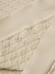 Manfinity Hombres Top de punto ribete de rayas - Albaricoque - Ver 7