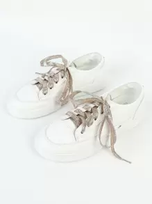 1雙金屬亮絲鞋帶 - 香檳色 - 查看 1