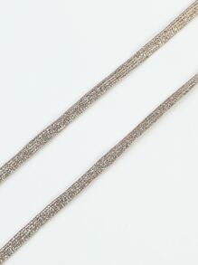 1雙金屬亮絲鞋帶 - 香檳色 - 查看 3