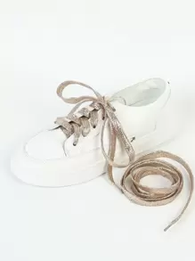 1雙金屬亮絲鞋帶 - 香檳色 - 查看 4