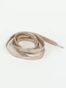 1雙金屬亮絲鞋帶 - 香檳色 - 查看 5