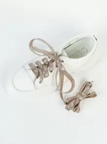 1雙金屬亮絲鞋帶 - 香檳色 - 查看 6