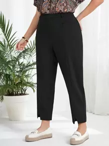 Rosumi Plus Split Hem Carrot Pants,Spring/Summer/Vacation