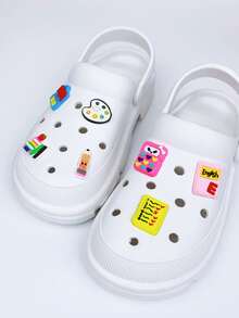 7 piezas Decoración de zapato con diseño de dibujos animados - Multicolor - Ver 2