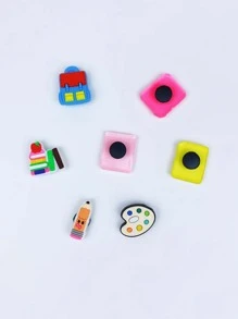 7 piezas Decoración de zapato con diseño de dibujos animados - Multicolor - Ver 4