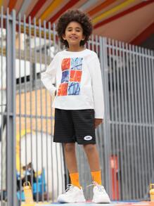 SHEIN Boys Playground Print Tee - White - View 2