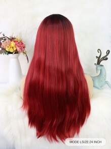 Tóc giả tổng hợp dài thẳng có tóc mái - Nhiều màu - Xem 2