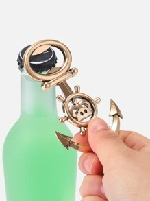 1入組錨形設計啤酒開瓶器極簡主義鋅合金幾何設計家用葡萄酒開瓶器 - 金色 - 查看 4