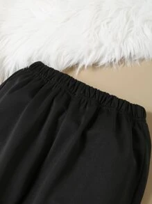 女孩佩斯利絲巾圖案頭巾下擺吊帶上衣和褲子