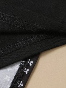 女孩佩斯利絲巾圖案頭巾下擺吊帶上衣和褲子