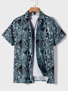 Manfinity Men Geo Print Shirt Without Tee - Multicolor - View 1