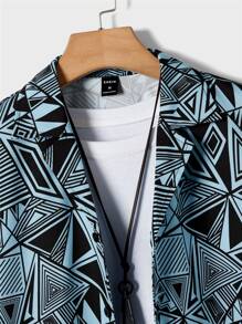 Manfinity Men Geo Print Shirt Without Tee - Multicolor - View 2