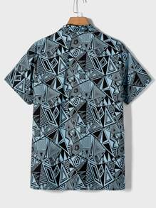 Manfinity Men Geo Print Shirt Without Tee - Multicolor - View 4