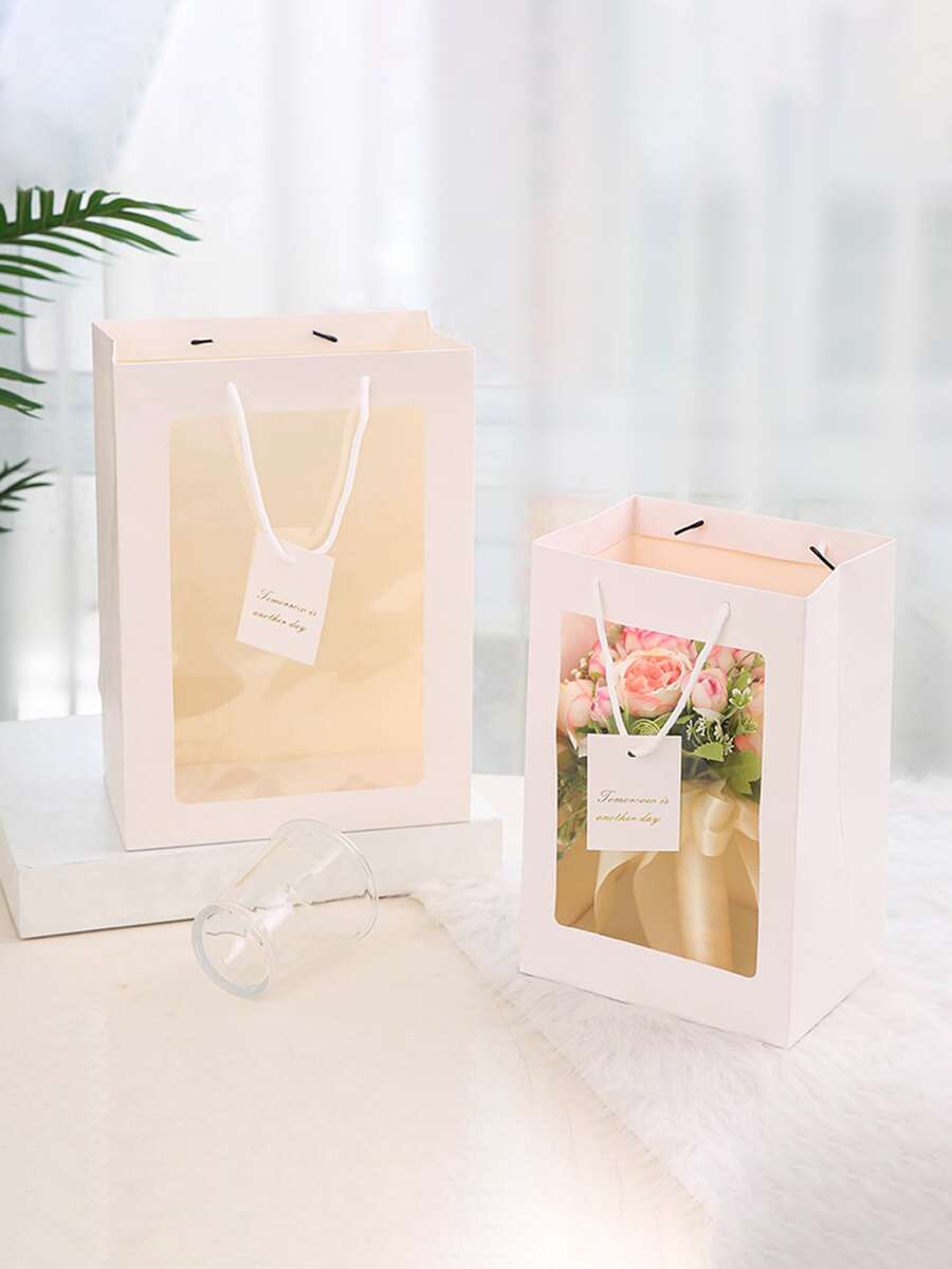 3 piezas Bolsa de regalo transparente - Blanco - Ver 1